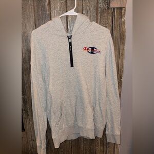 Champion Heather Gray Men's quarter Zip-Up Hoodie